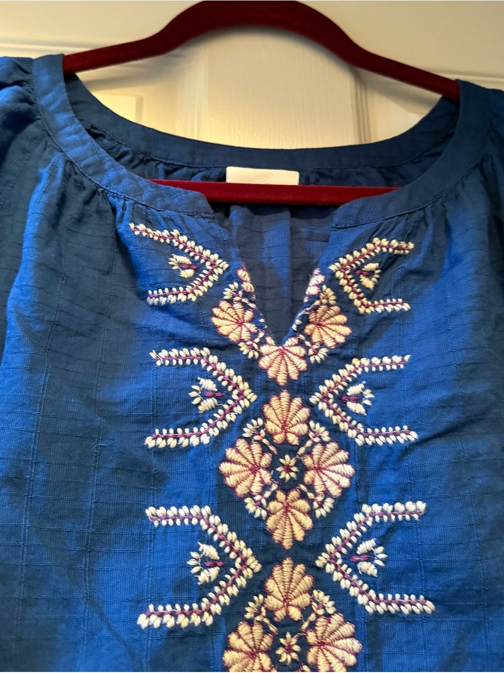 J. JILL Boho Embroidered Peasant Top-XL Tall - Picture 8 of 10
